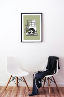 Grammofon er en design plakat fra Plakattrykkeren