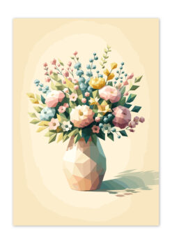 Flower vase design from plakattrykkeren