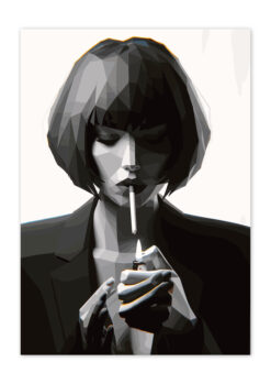 Smoking Lady er en plakat fra vores low poly serie